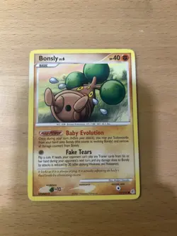 Bonsly 71/130 Diamond and Pearl Regular Card 2007 Pokemon TCG LP Condition - Image 1