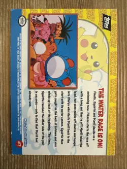 The Water Race Is On! 47 Topps HOLO Movie Animation Pikachu's Vacation Card - MP - Image 2