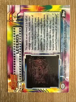 Pokemon Card Topps Mewtwo Strike Back 1 Legends Foil 1999 DMG - Image 2