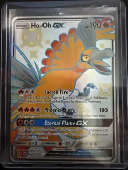 Pokemon TCG Ho-Oh GX Full Art Shiny Holo Card Hidden Fates SV50/SV94 - Image 1