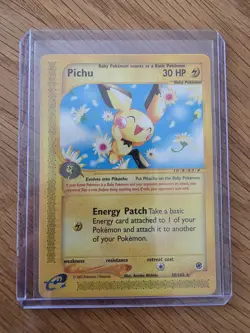 Pokemon Pichu TCG Expedition Card 58/165 Regular Rare Non Holo - Image 1
