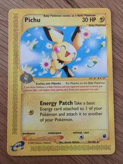 Pokemon Pichu TCG Expedition Card 58/165 Regular Rare Non Holo - Image 4