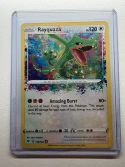 Pokemon TCG Vivid Voltage Rayquaza Holo Card 138/185 Amazing Rare - Image 1