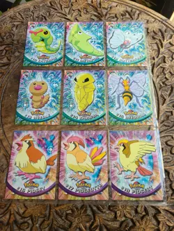 1999 Pokemon Topps TV Animation Edition Black Logo Complete 90 Card Set very LP - Image 3