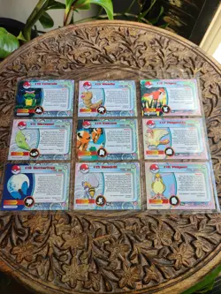 1999 Pokemon Topps TV Animation Edition Black Logo Complete 90 Card Set very LP - Image 4