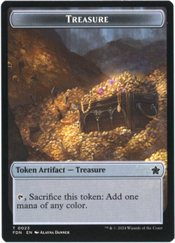 Food / Treasure (22/23) Doubled-Sided Token - Foundations - MTG NM/M - Image 2