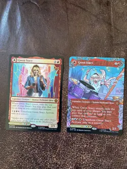 Magic the Gathering Gwen Stacy/Ghost-Spider Borderless SPM #209 & Gwen Stacy #78 - Image 1