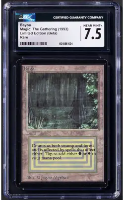 Magic: The Gathering Bayou Limited Edition (Beta) CGC 7.5 NM+ - Image 1
