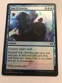 (FOIL) x1x Saw it Coming (KHM) Kaldheim MtG NM blue counterspell - Image 1