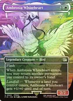NM Foil Borderless Ambrosia Whiteheart, MTG, Final Fantasy, MTG, 325 - Image 1