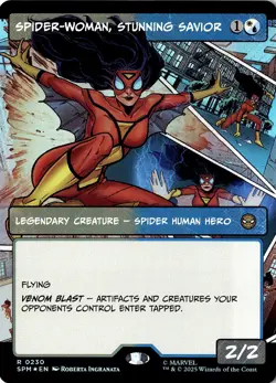 NM - Spider-Woman, Stunning Savior Foil (Borderless) R Marvel's Spider-Man 230 - Image 1
