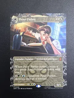 Peter Parker, Amazing Spider-Man Borderless Mythic 0208 (SPM) MTG Non Foil - Image 1