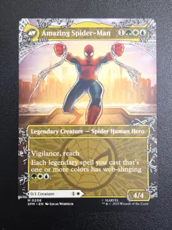 Peter Parker, Amazing Spider-Man Borderless Mythic 0208 (SPM) MTG Non Foil - Image 2