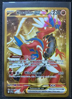 Pokemon 2023 Scarlet & Violet Koraidon EX 254/198 Gold Rare NM - Image 1