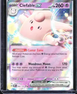 Pokemon TCG Obsidian Flames Clefable ex 82/197 Double Rare - Image 1