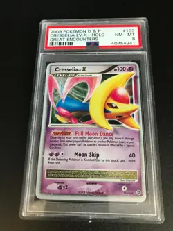 Cresselia LV.X 103/106 PSA 8 Near Mint Pokemon DP Great Encounters 2008 - Image 1