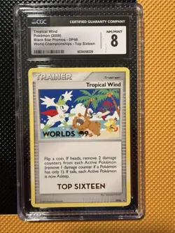 Pokemon TCG Tropical Wind DP48 World Championship Top-Sixteen Promo CGC 8 NM/MT - Image 1