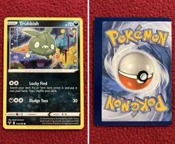 Pokemon Miscut Error Inverted Back Trubbish Vivid Voltage 110/185 NM/MT - Image 1