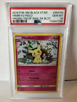 PSA 10 Set Pokemon Team Up Promos Pikachu & Mimikyu SM162&SM163 Sun and Moon - Image 5