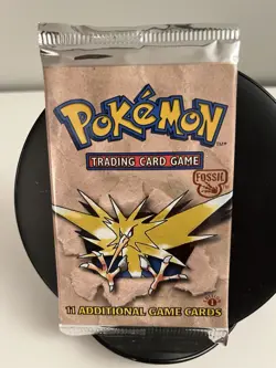 1999 Fossil 1st Edition Booster Pack WOTC Pokemon Factory Sealed Zapdos 21.18g - Image 1