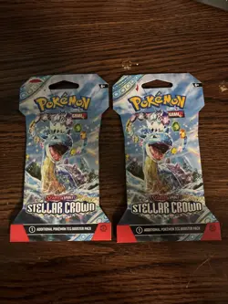 Pokemon TCG: Scarlet & Violet-Stellar Crown Sleeved Booster Packs X2 Packs - Image 1