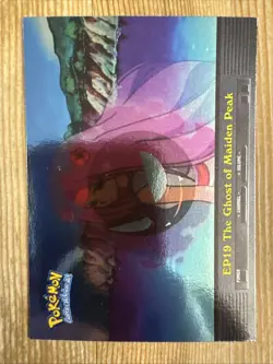 Pokemon Topps EP19 The Ghost of Maiden Peak TV Animation Blue Logo Holo VLP - Image 1