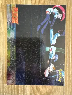 1999 Topps Pokemon Mewtwo Strikes Back #23 Meowth Times Two Black Logo MP Holo - Image 1