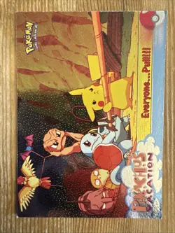 Pokemon Topps Movie Animation Edition Pikachu Vacation Everyone Pull!! Holo MP - Image 1