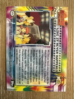 Like It Never Happened 1999 Topps HOLO Mewtwo Strikes Back Pokemon Black Logo Lp - Image 2