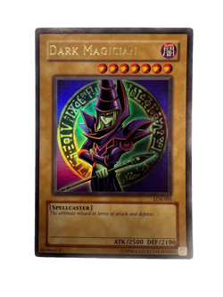 YU-GI-OH DARK MAGICIAN LOB-005 LEGEND OF BLUE EYES WHITE DRAGON LP 1996 - Image 1