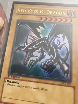 1st Edition Red-Eyes Black Dragon SDJ-001 Starter Deck Joey 2003 Konami Unplayed - Image 1