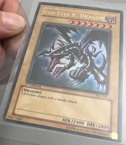 1st Edition Red-Eyes Black Dragon SDJ-001 Starter Deck Joey 2003 Konami Unplayed - Image 2