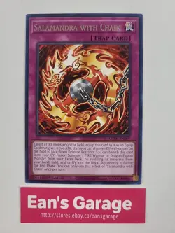 YuGiOh! Salamandra with Chain 1st Edition MZMI-EN009 Maze of Millennia Rare - MN - Image 1