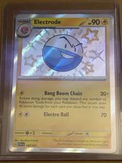 Pokemon TCG Electrode Holo Baby Shiny Ultra Rare Card Paldean Fates NM - Image 1