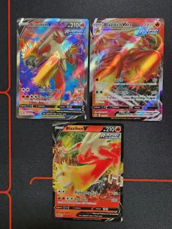 Pokemon Chilling Reign Lot of 3 Blaziken Cards - 2 V's + 1 Vmax - Image 1