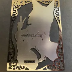 Goddess Story Gold METAL Card - Serial Number #/100! Anime Girl Bikini Fox Girl - Image 5