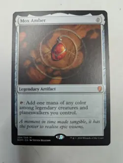 Magic the Gathering Mox Amber Dominaria Card Regular Edition - Image 1