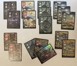 Kamigawa Full Art Lands 17 Card Lot Including 3 Foils Magic the Gathering MTG - Image 2