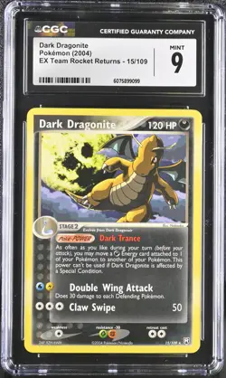 CGC 9 MINT Dark Dragonite 2004 EX Team Rocket Returns 15/109 Pokemon Card - Image 1