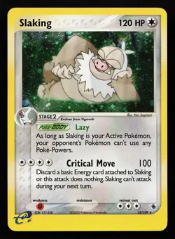 Slaking 12/109 Holo Rare EX Ruby & Sapphire Pokemon Card - Image 1