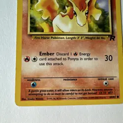 2000 Pokemon Wizards Team Rocket Ponyta Card 64/82 - Image 5