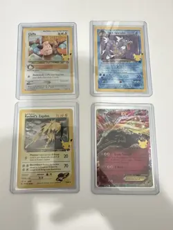 Pokemon TCG Lot of 4 25th Anniversary Celebrations Holo Cards In NM Condition - Image 1