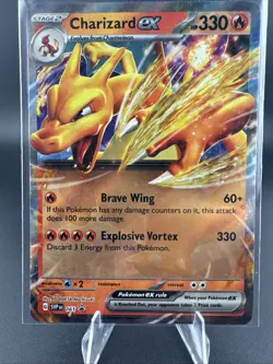 Pokemon TCG Charizard EX 161 Scarlet & Violet Promo Holo Ultra Rare Card - Image 1