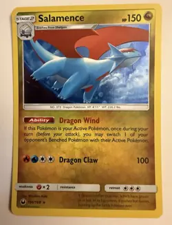 2018 Salamence 106/168 Pokemon TCG SM Celestial Storm Holo Rare Card - Image 1