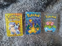 Pocket Monsters LOT(3) Vending Machine Prisim Sticker Cards - Image 1