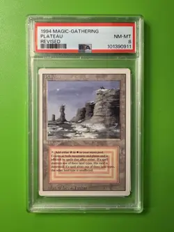 Magic the Gathering Plateau Dual Land Revised Edition PSA Graded 8 - Image 1
