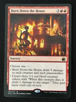 1x MTG Burn Down the House - Innistrad: Midnight Hunt (MID) #131 - Magic - Image 1