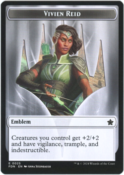 Vivien Reid / Elf Warrior (25/19) Doubled-Sided Token - Foundations - Image 1