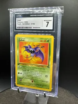 CGC 7.5 Pokemon Fossil Set 1st Edition (1999) Zubat 57/62 - Image 1