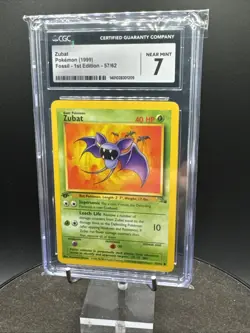 CGC 7.5 Pokemon Fossil Set 1st Edition (1999) Zubat 57/62 - Image 2